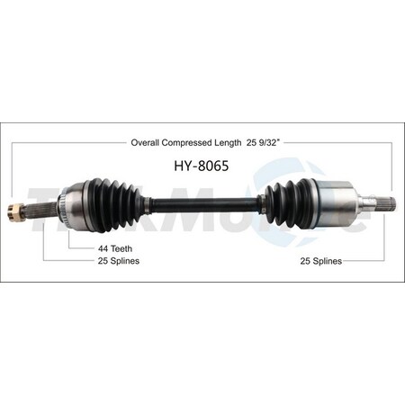 Surtrack Axle Cv Axle Shaft, Hy-8065 HY-8065